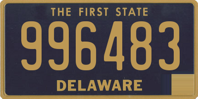 DE license plate 996483