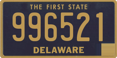 DE license plate 996521