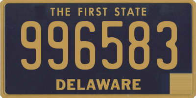 DE license plate 996583
