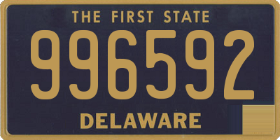 DE license plate 996592