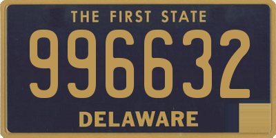 DE license plate 996632