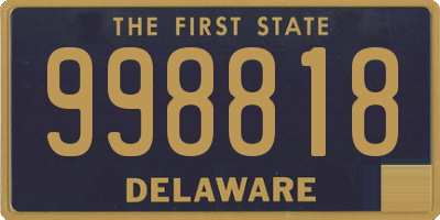 DE license plate 998818