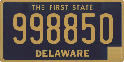 DE license plate 998850