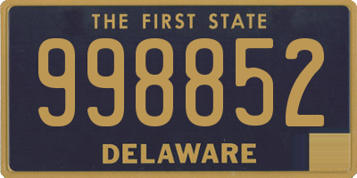 DE license plate 998852