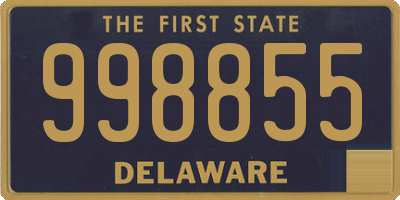 DE license plate 998855