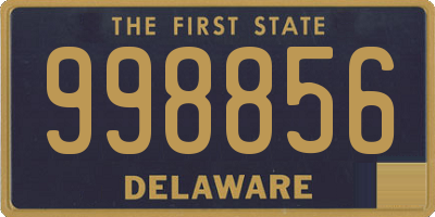 DE license plate 998856