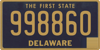 DE license plate 998860