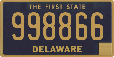 DE license plate 998866
