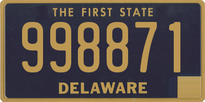 DE license plate 998871