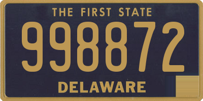 DE license plate 998872
