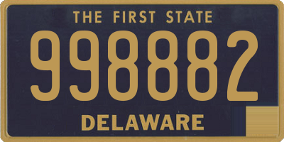 DE license plate 998882