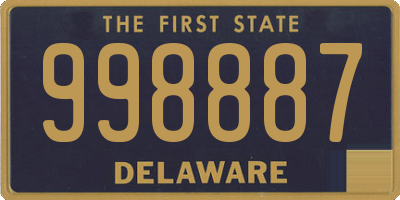 DE license plate 998887