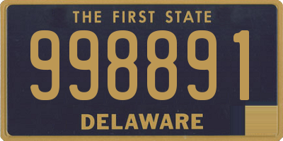 DE license plate 998891