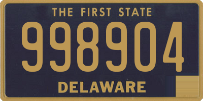 DE license plate 998904