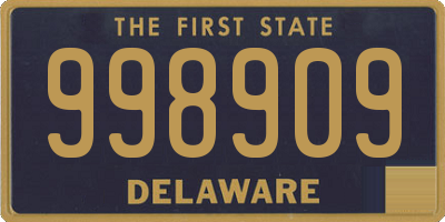 DE license plate 998909