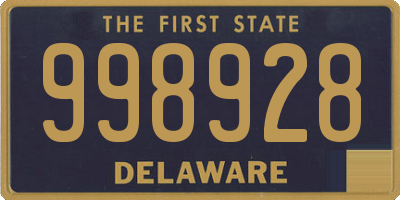DE license plate 998928