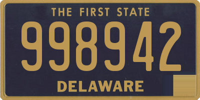 DE license plate 998942