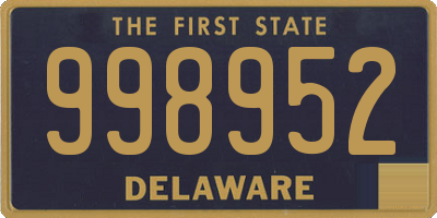 DE license plate 998952