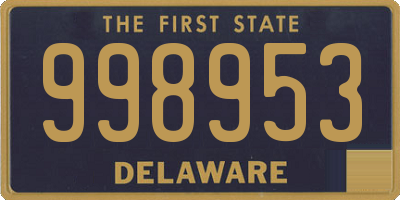 DE license plate 998953