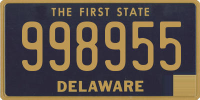 DE license plate 998955