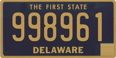 DE license plate 998961