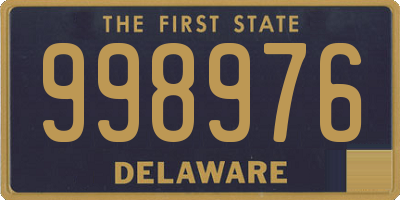 DE license plate 998976