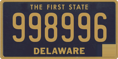 DE license plate 998996
