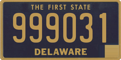DE license plate 999031