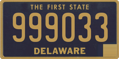 DE license plate 999033
