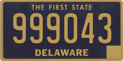 DE license plate 999043