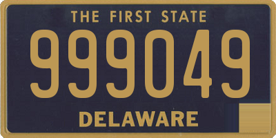 DE license plate 999049