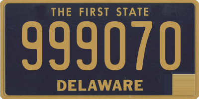 DE license plate 999070
