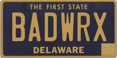 DE license plate BADWRX