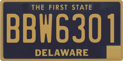 DE license plate BBW6301