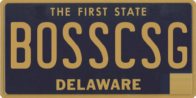 DE license plate BOSSCSG