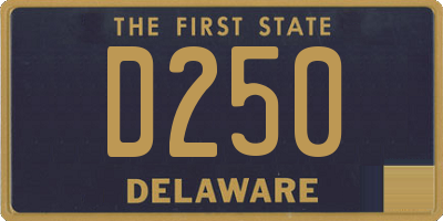DE license plate D250