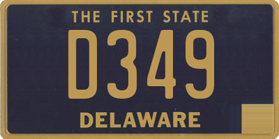 DE license plate D349