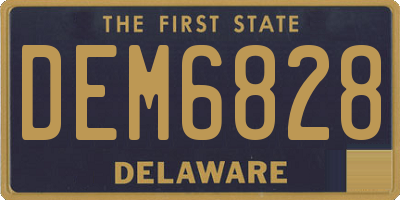 DE license plate DEM6828