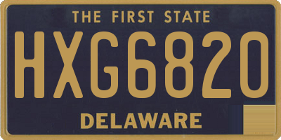 DE license plate HXG6820