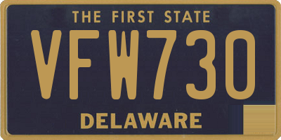 DE license plate VFW730