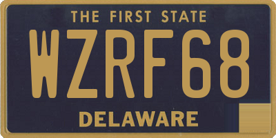 DE license plate WZRF68