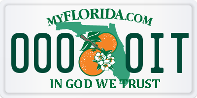 FL license plate 0000IT