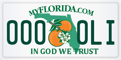 FL license plate 0000LI
