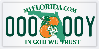FL license plate 0000OY