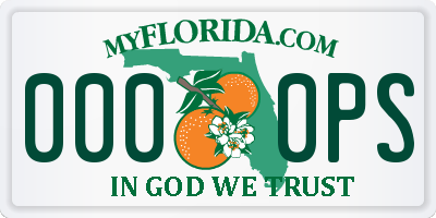 FL license plate 0000PS