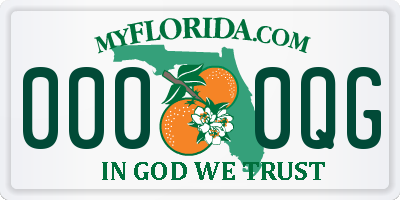 FL license plate 0000QG