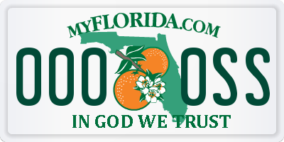 FL license plate 0000SS