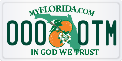 FL license plate 0000TM