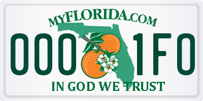 FL license plate 0001FO