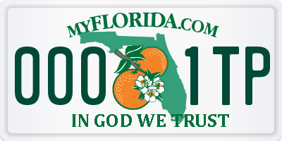 FL license plate 0001TP